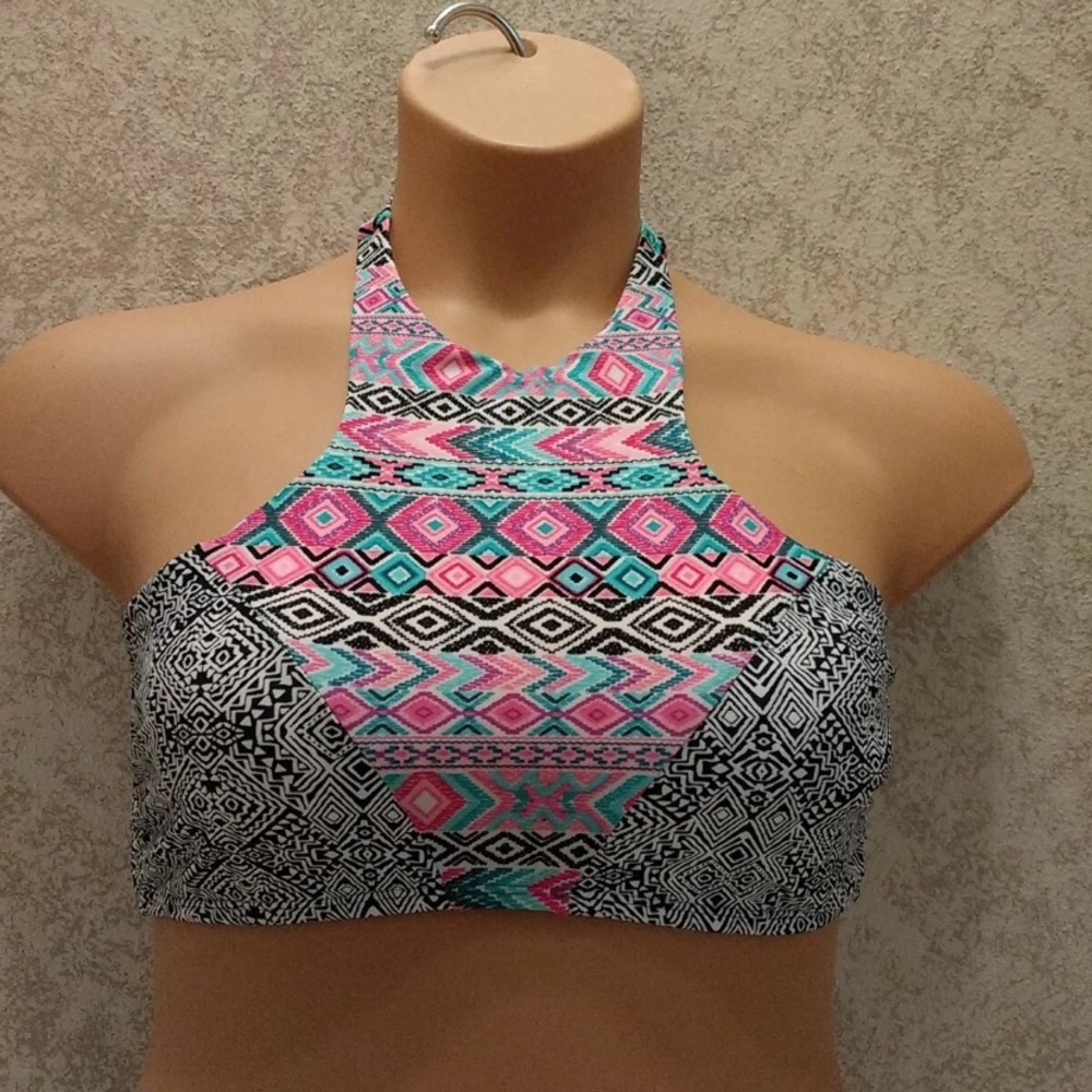 Malibu Multicolor Geometric Bikini Top